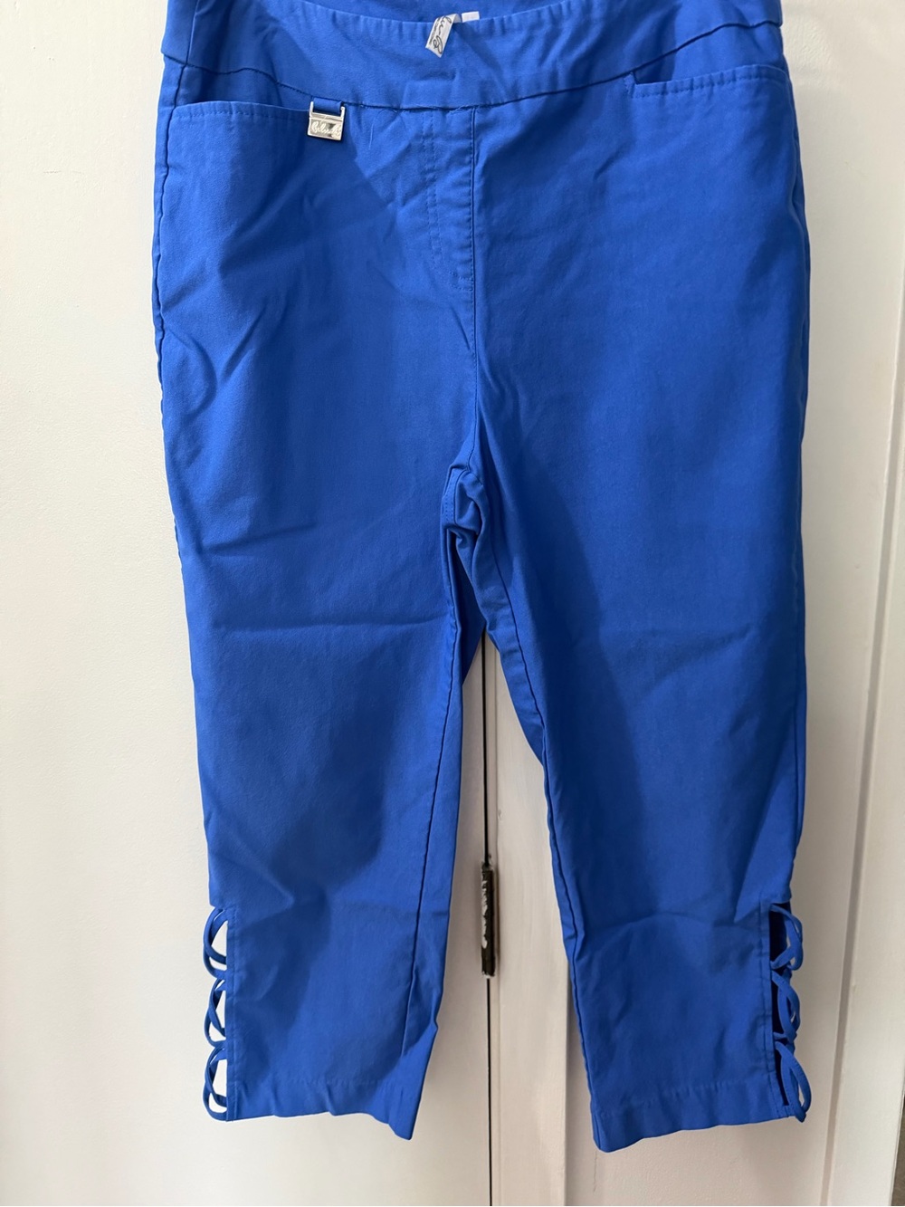 Lulu-B Royal Blue Lace-Up Capri Pants